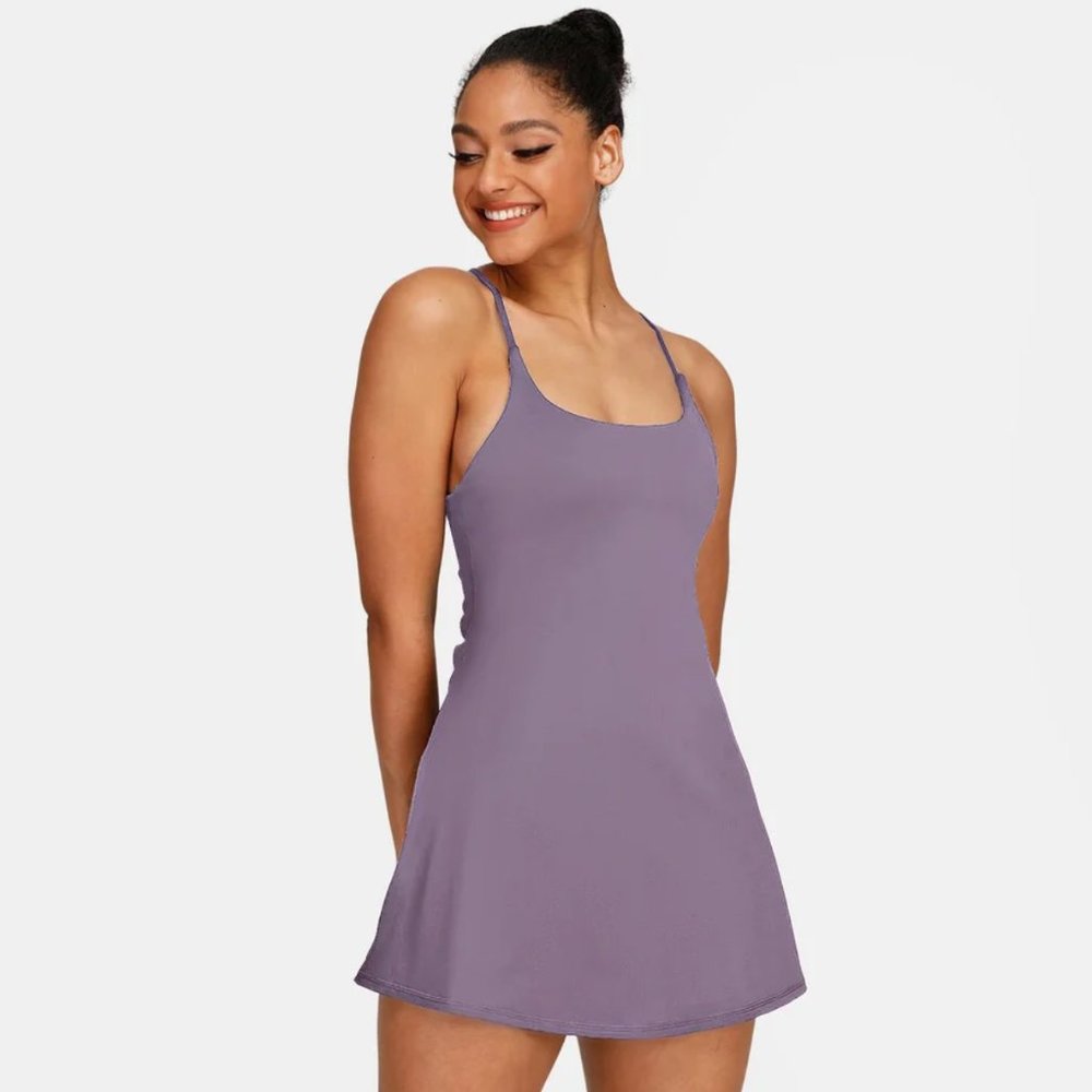 Everyday Cloudful 2-in-1 Golf Dress Wannabe in Lilac Chocolate Gray Ridge Mauve